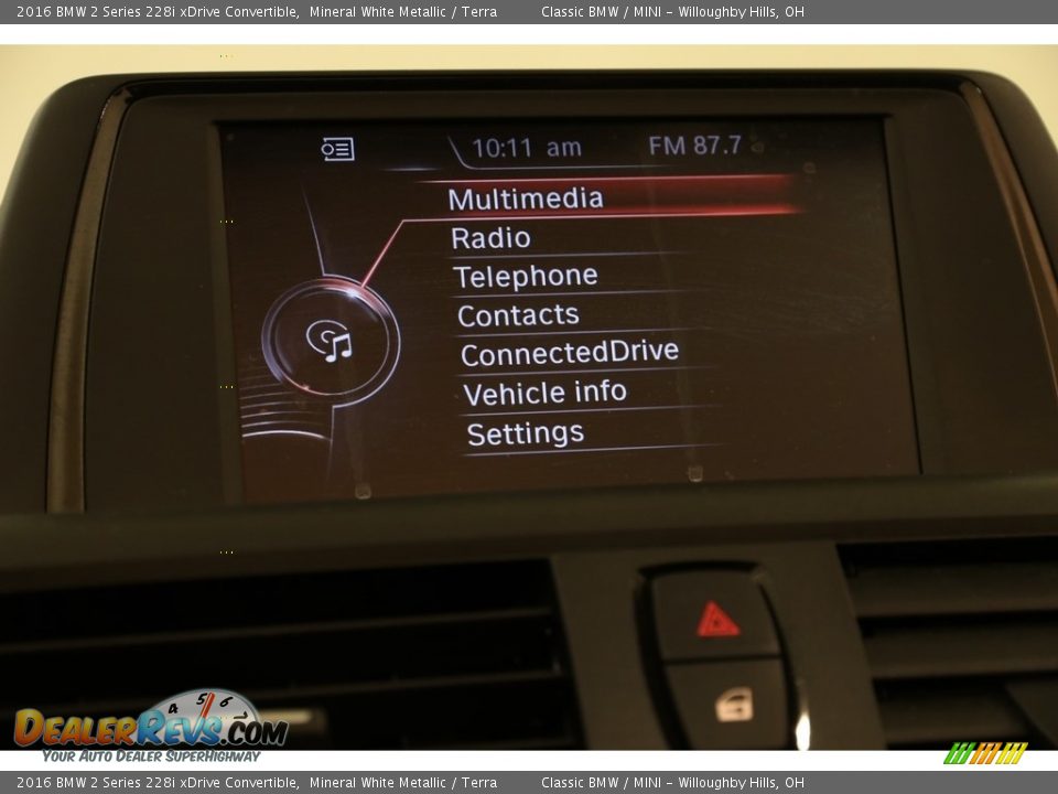 2016 BMW 2 Series 228i xDrive Convertible Mineral White Metallic / Terra Photo #11