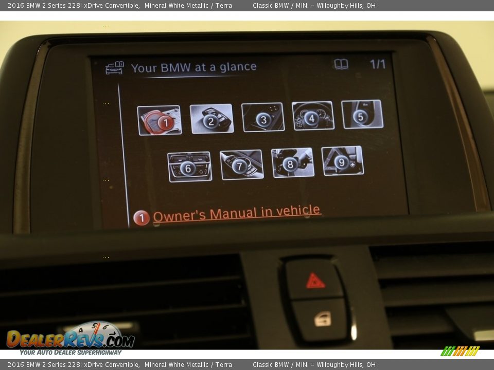 2016 BMW 2 Series 228i xDrive Convertible Mineral White Metallic / Terra Photo #14