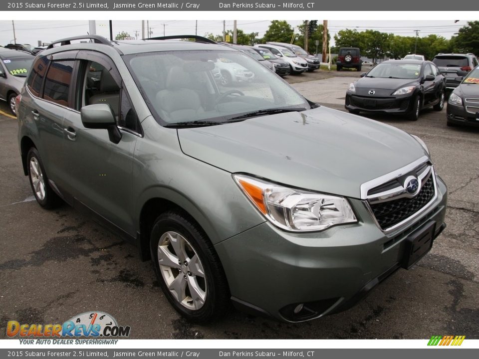 2015 Subaru Forester 2.5i Limited Jasmine Green Metallic / Gray Photo #3