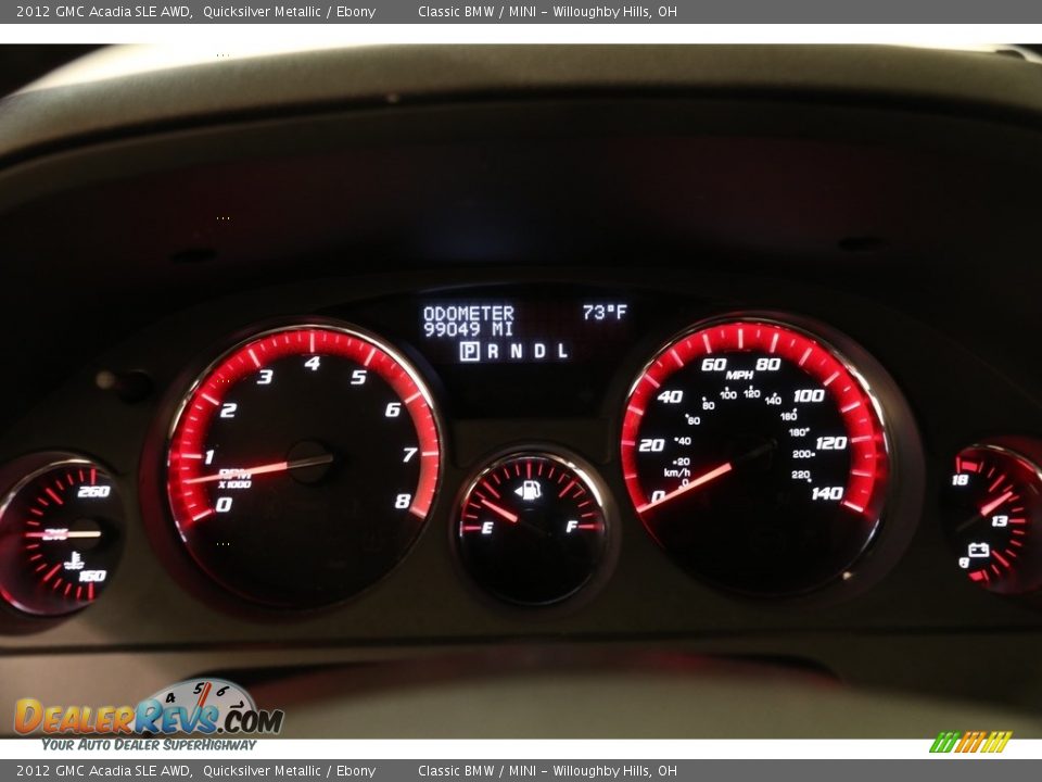 2012 GMC Acadia SLE AWD Quicksilver Metallic / Ebony Photo #8