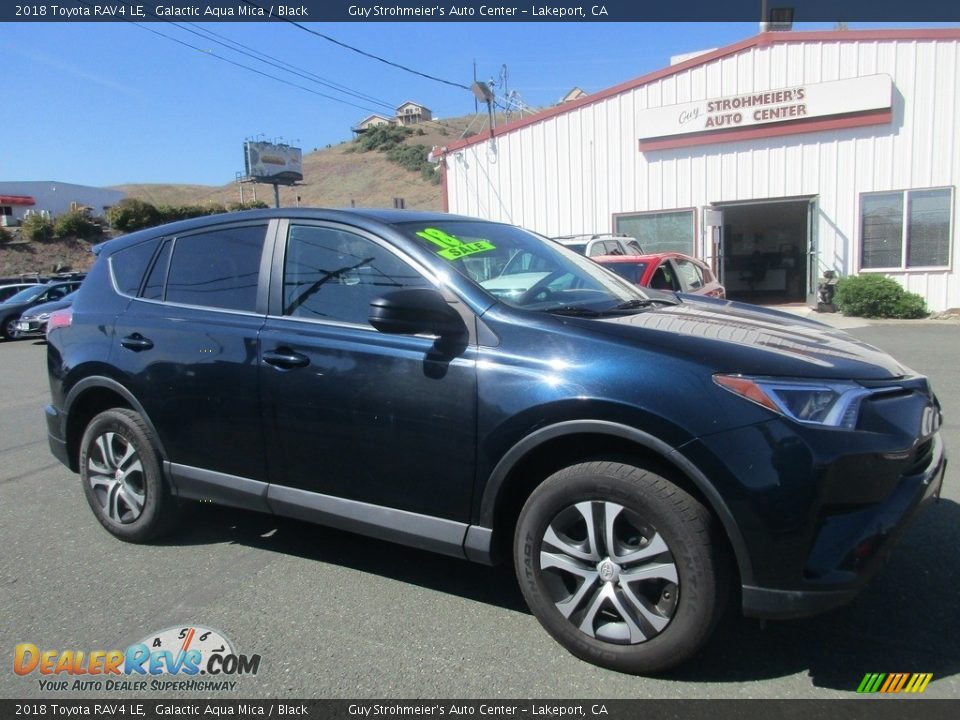 2018 Toyota RAV4 LE Galactic Aqua Mica / Black Photo #1