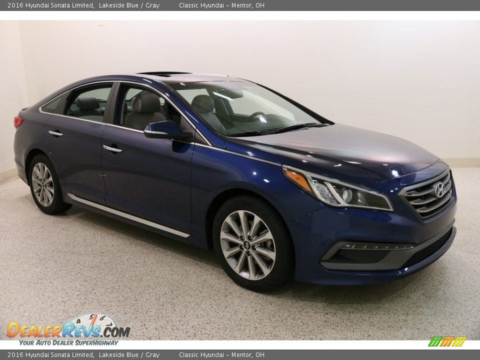 2016 Hyundai Sonata Limited Lakeside Blue / Gray Photo #1