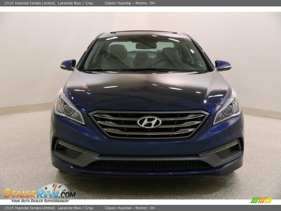 2016 Hyundai Sonata Limited Lakeside Blue / Gray Photo #2