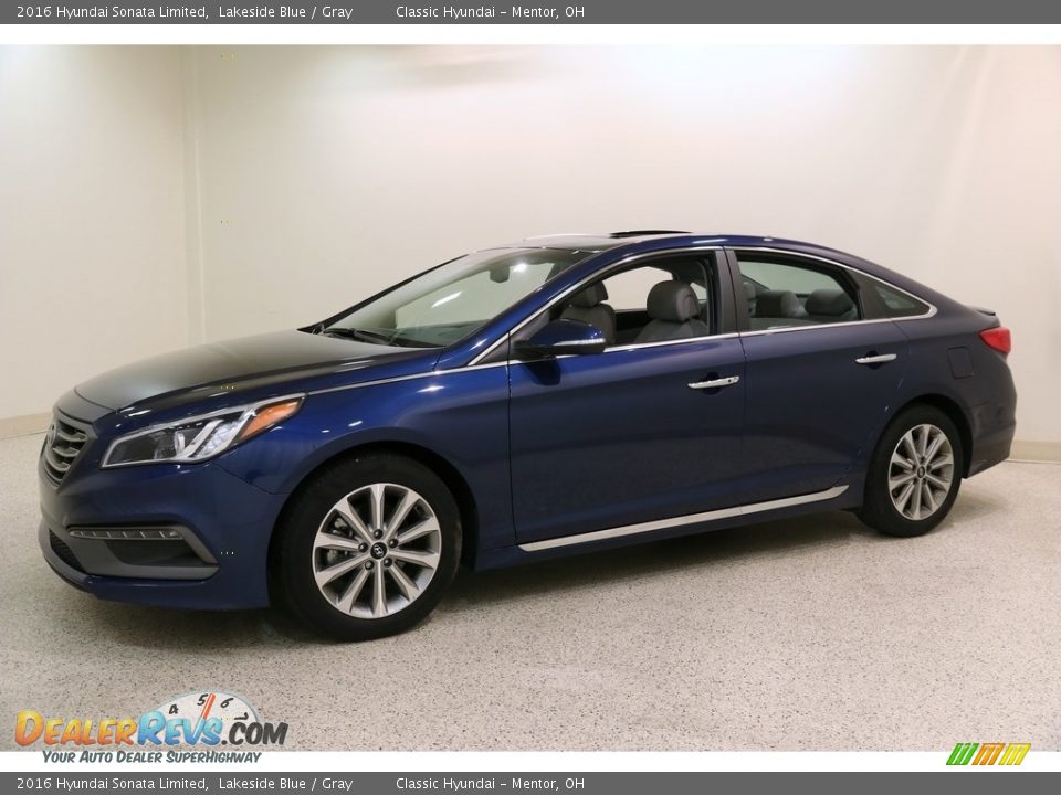 2016 Hyundai Sonata Limited Lakeside Blue / Gray Photo #3