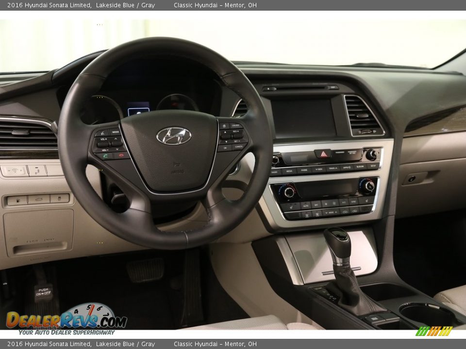 2016 Hyundai Sonata Limited Lakeside Blue / Gray Photo #6