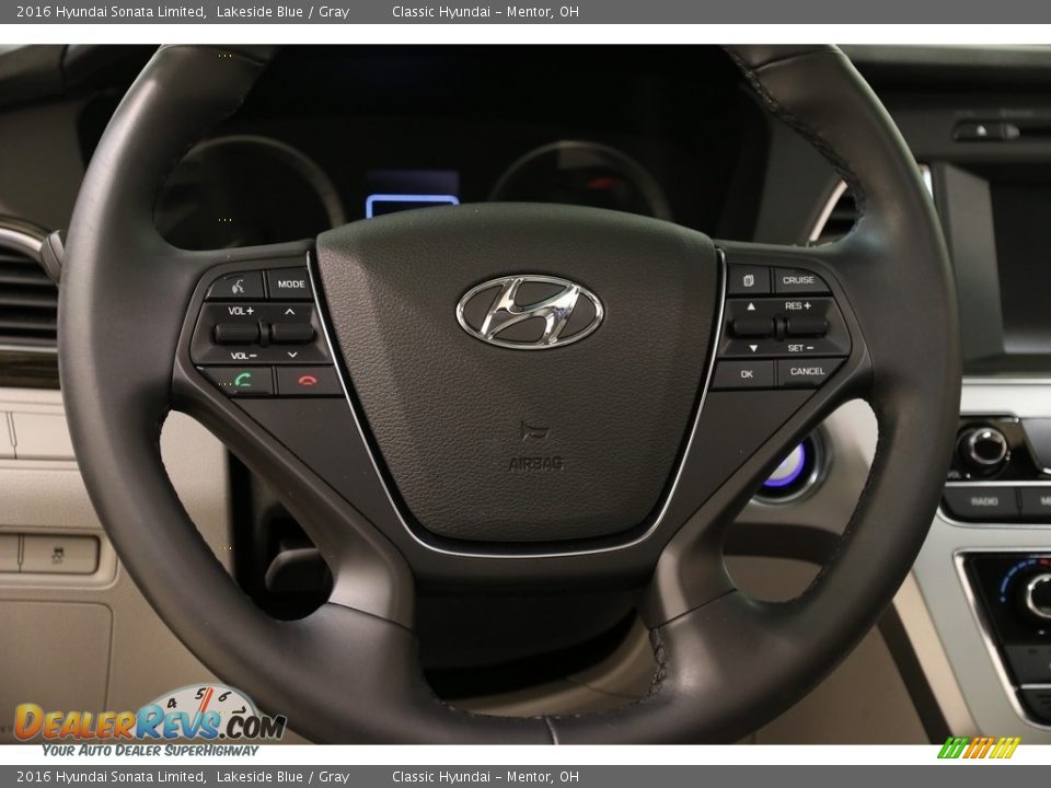 2016 Hyundai Sonata Limited Lakeside Blue / Gray Photo #7