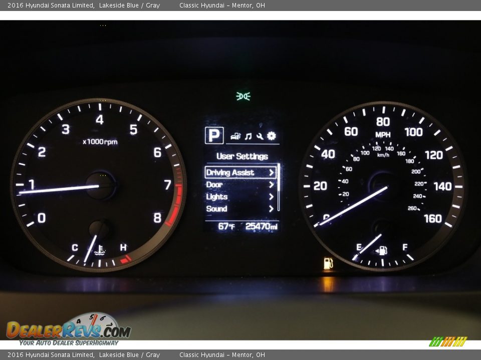 2016 Hyundai Sonata Limited Lakeside Blue / Gray Photo #8