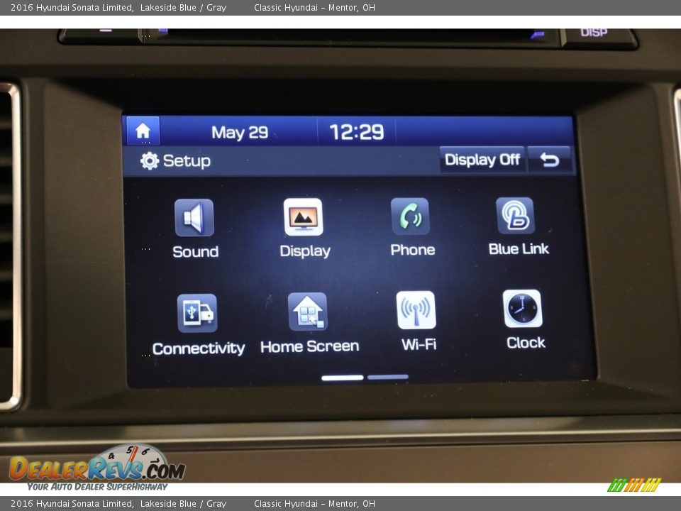 2016 Hyundai Sonata Limited Lakeside Blue / Gray Photo #12