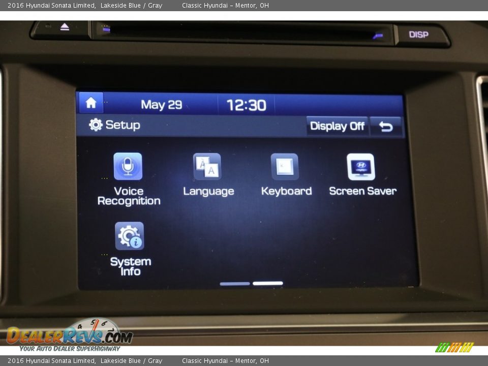 2016 Hyundai Sonata Limited Lakeside Blue / Gray Photo #13