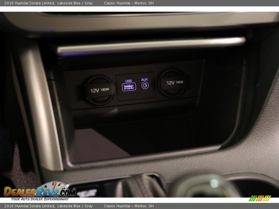 2016 Hyundai Sonata Limited Lakeside Blue / Gray Photo #16