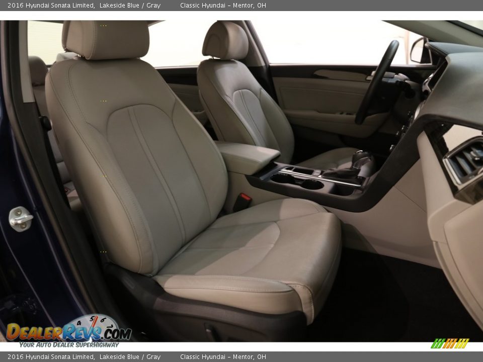2016 Hyundai Sonata Limited Lakeside Blue / Gray Photo #17