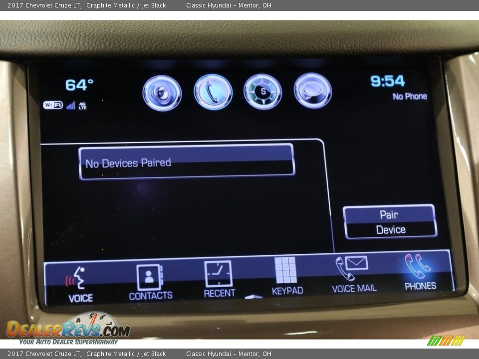 2017 Chevrolet Cruze LT Graphite Metallic / Jet Black Photo #12