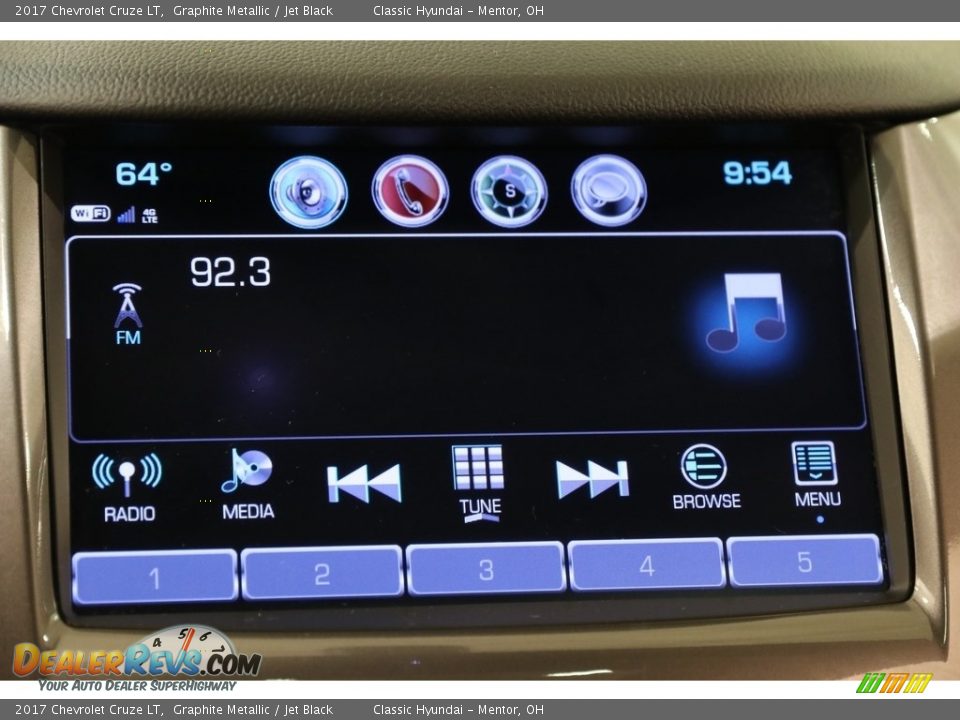 2017 Chevrolet Cruze LT Graphite Metallic / Jet Black Photo #13
