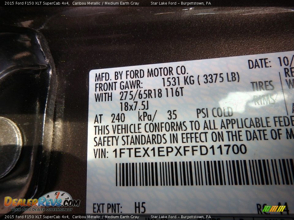 2015 Ford F150 XLT SuperCab 4x4 Caribou Metallic / Medium Earth Gray Photo #4
