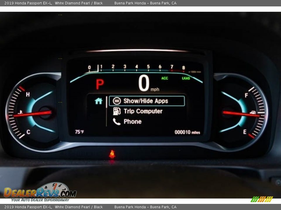 2019 Honda Passport EX-L White Diamond Pearl / Black Photo #18