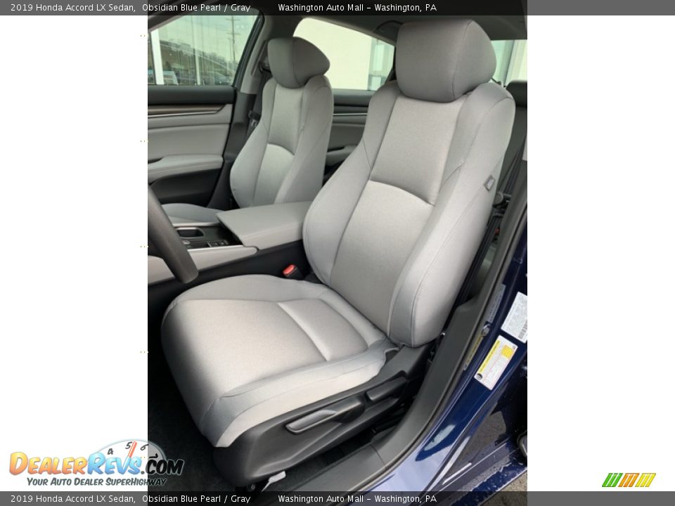 2019 Honda Accord LX Sedan Obsidian Blue Pearl / Gray Photo #14