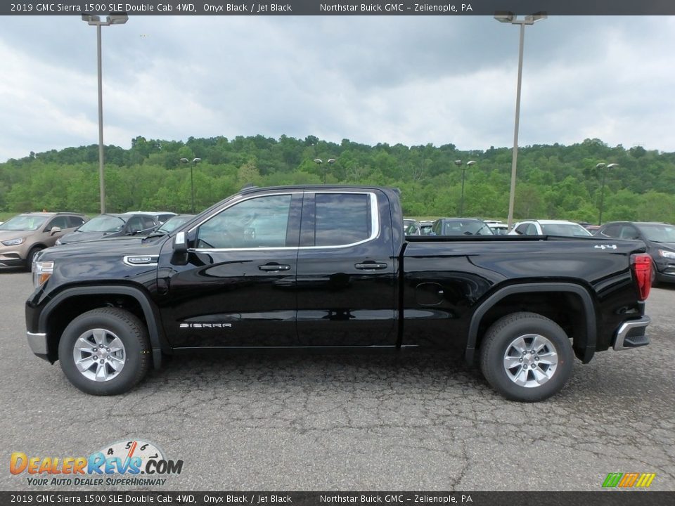 2019 GMC Sierra 1500 SLE Double Cab 4WD Onyx Black / Jet Black Photo #8