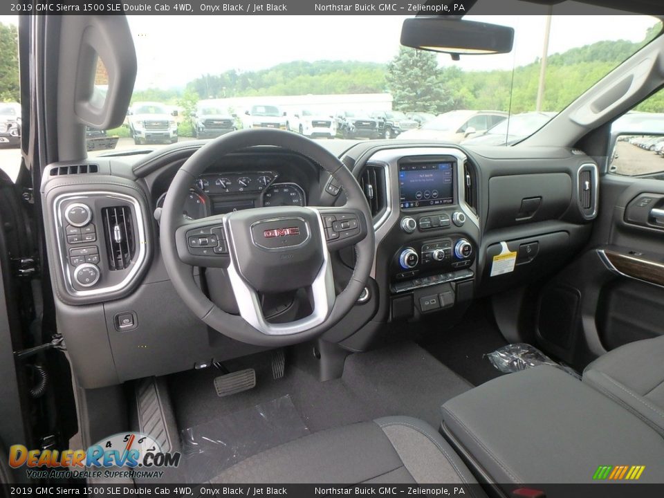 2019 GMC Sierra 1500 SLE Double Cab 4WD Onyx Black / Jet Black Photo #12