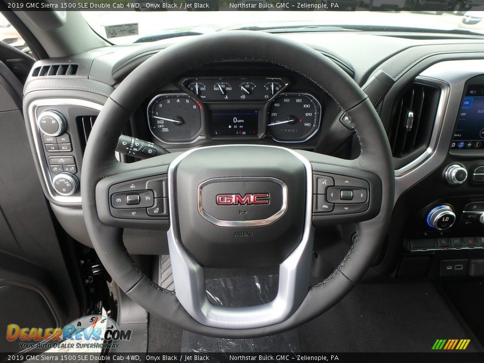 2019 GMC Sierra 1500 SLE Double Cab 4WD Onyx Black / Jet Black Photo #17