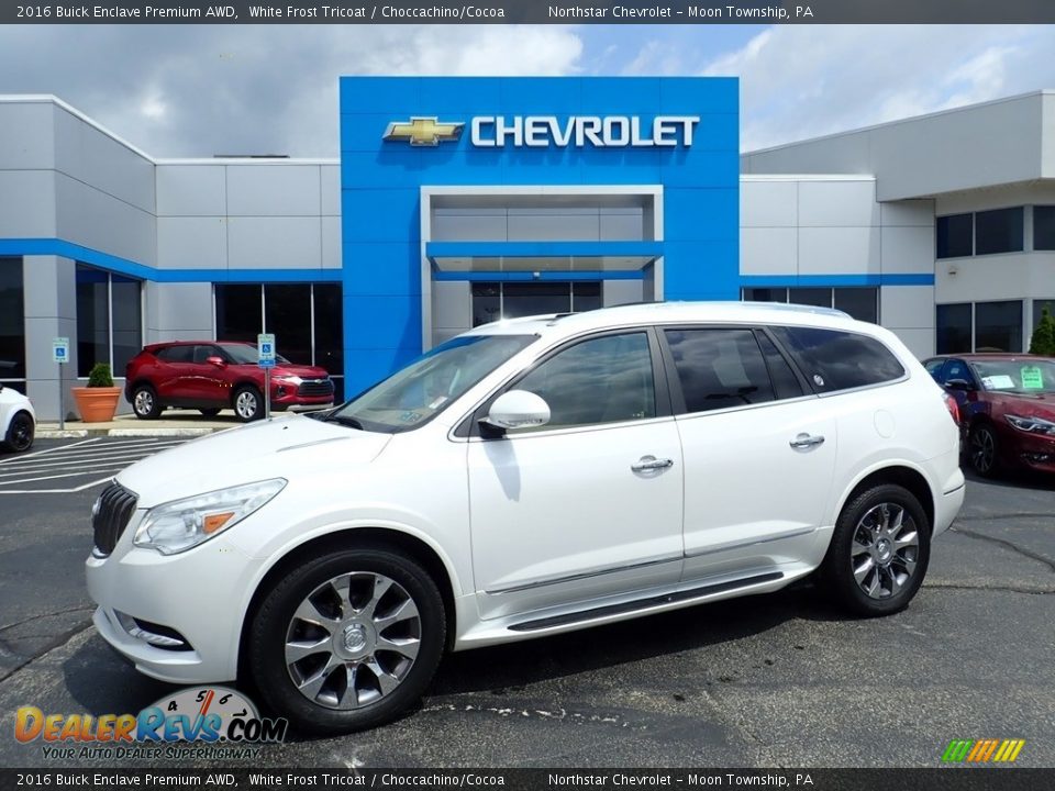 2016 Buick Enclave Premium AWD White Frost Tricoat / Choccachino/Cocoa Photo #1