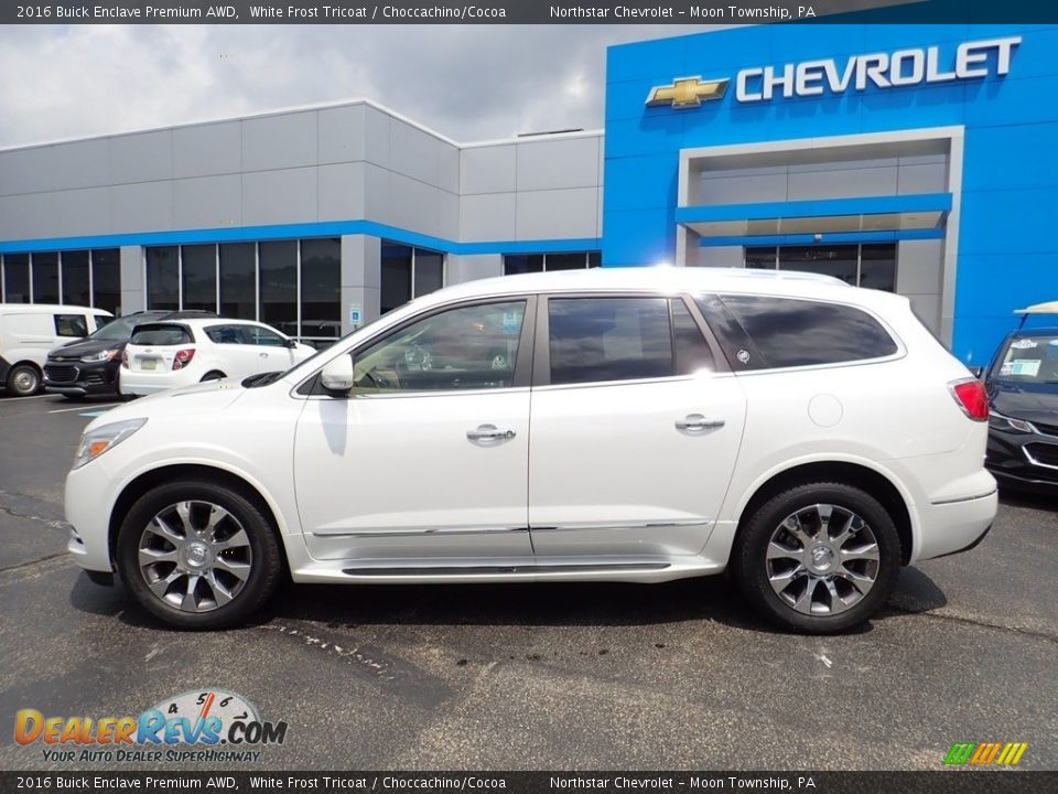 2016 Buick Enclave Premium AWD White Frost Tricoat / Choccachino/Cocoa Photo #3