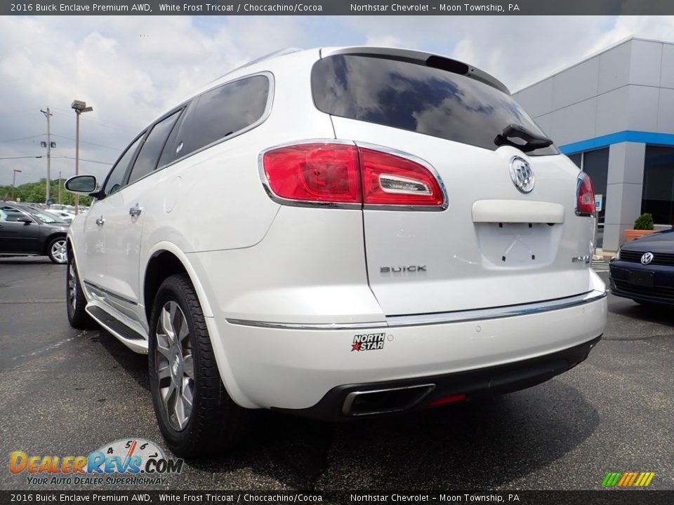 2016 Buick Enclave Premium AWD White Frost Tricoat / Choccachino/Cocoa Photo #5