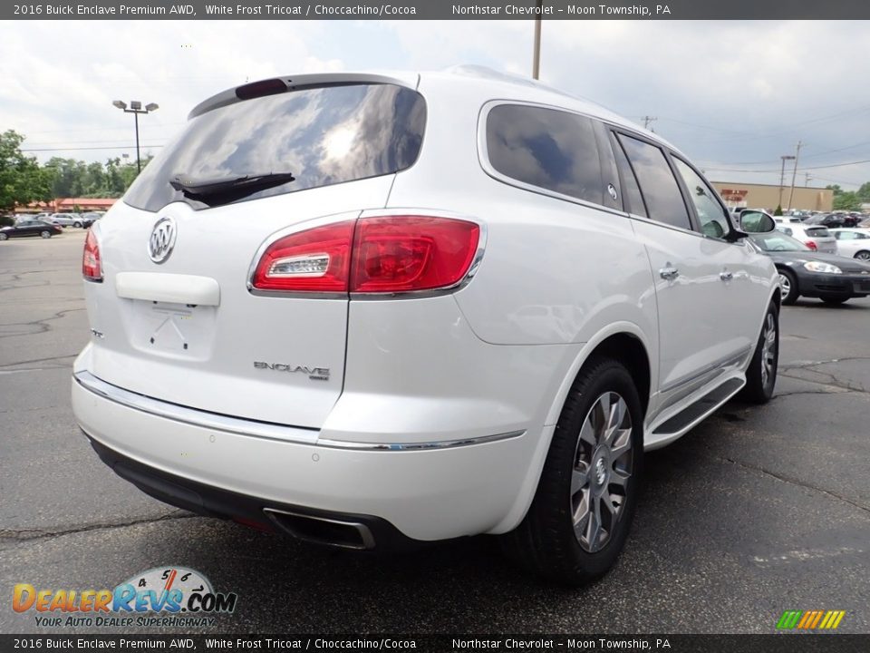 2016 Buick Enclave Premium AWD White Frost Tricoat / Choccachino/Cocoa Photo #8