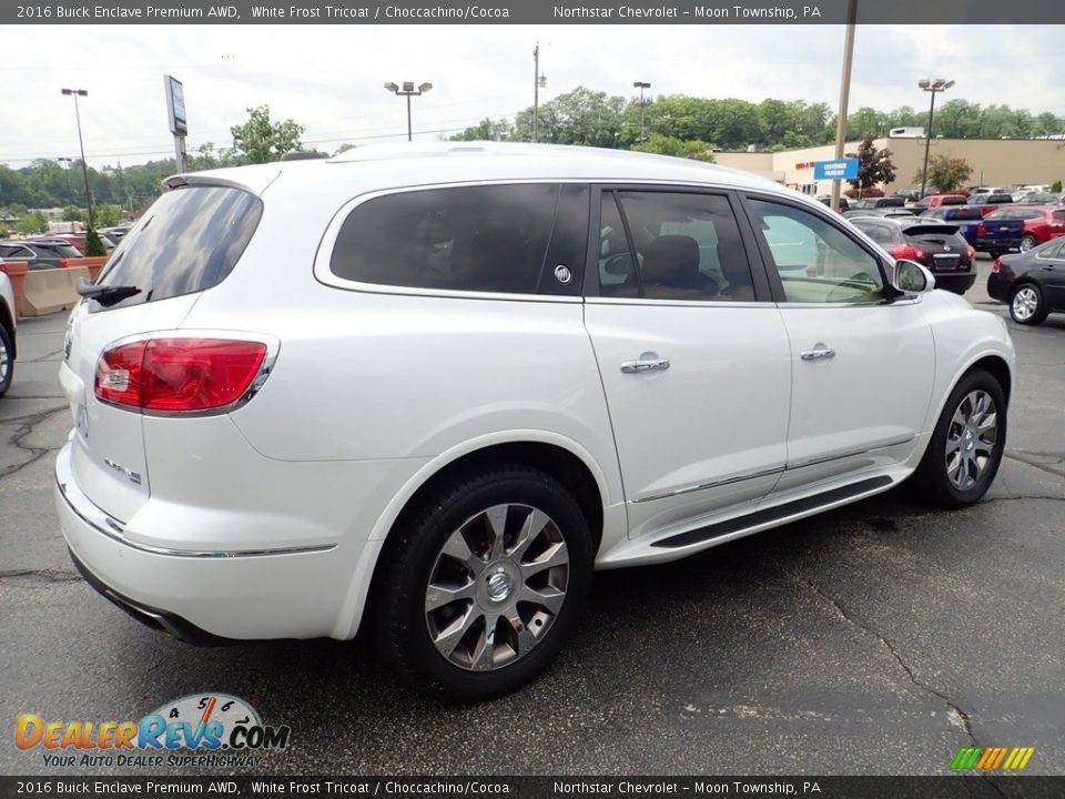 2016 Buick Enclave Premium AWD White Frost Tricoat / Choccachino/Cocoa Photo #9