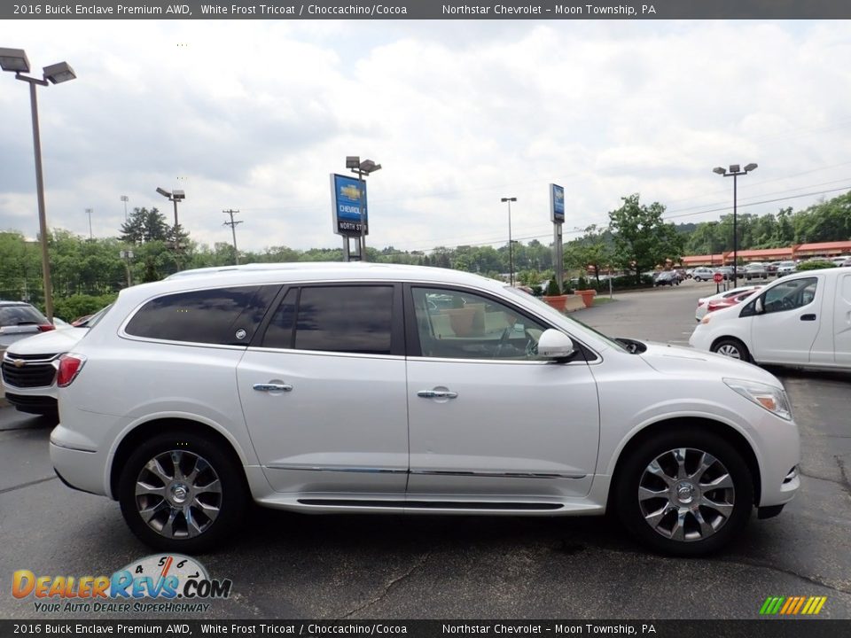 2016 Buick Enclave Premium AWD White Frost Tricoat / Choccachino/Cocoa Photo #10