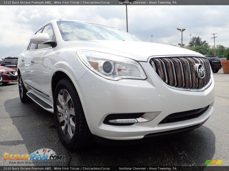 2016 Buick Enclave Premium AWD White Frost Tricoat / Choccachino/Cocoa Photo #12