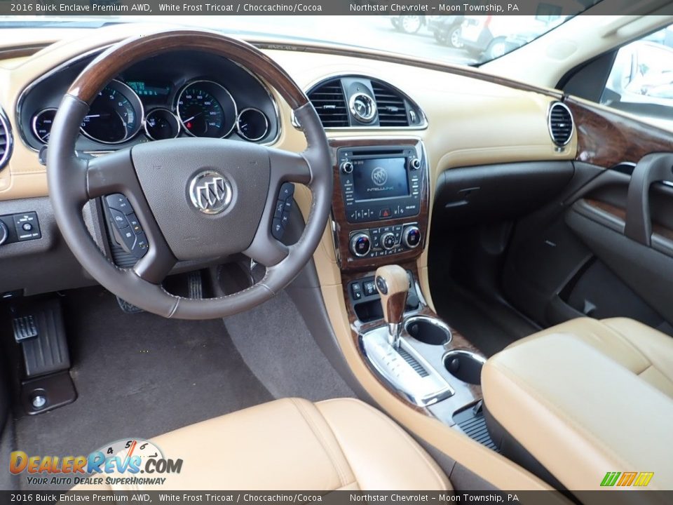 2016 Buick Enclave Premium AWD White Frost Tricoat / Choccachino/Cocoa Photo #23