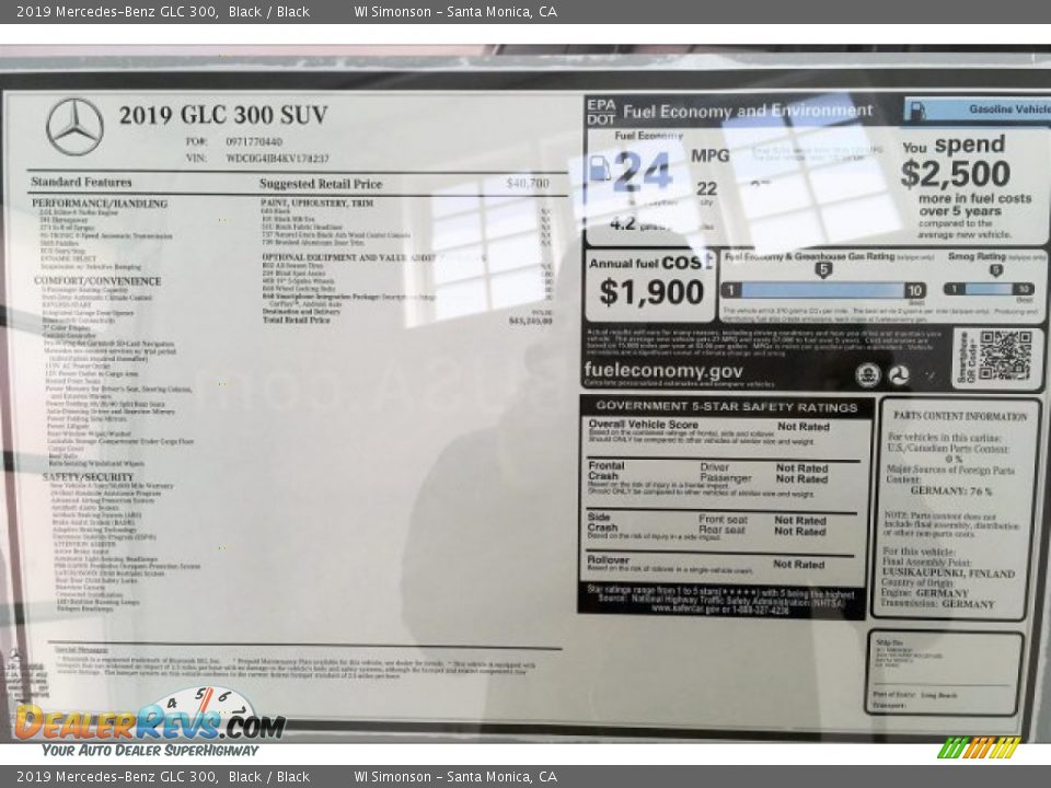 2019 Mercedes-Benz GLC 300 Black / Black Photo #10