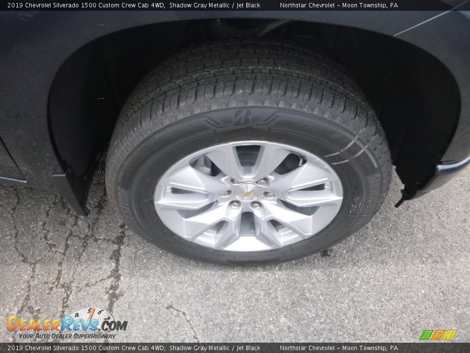 2019 Chevrolet Silverado 1500 Custom Crew Cab 4WD Shadow Gray Metallic / Jet Black Photo #8