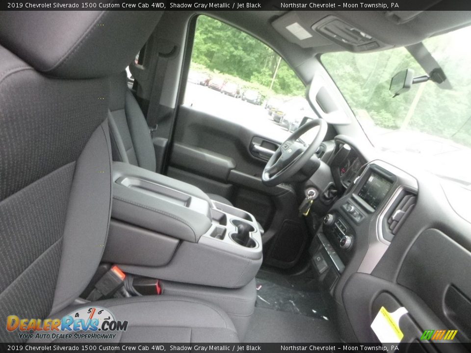 2019 Chevrolet Silverado 1500 Custom Crew Cab 4WD Shadow Gray Metallic / Jet Black Photo #9
