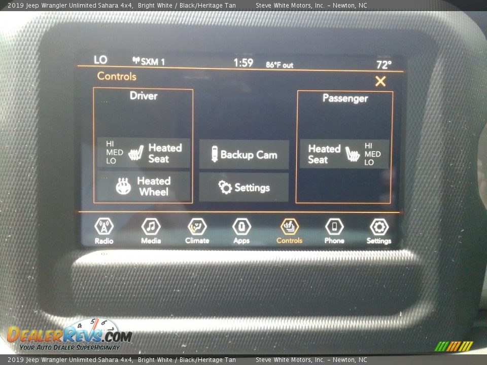 2019 Jeep Wrangler Unlimited Sahara 4x4 Bright White / Black/Heritage Tan Photo #23