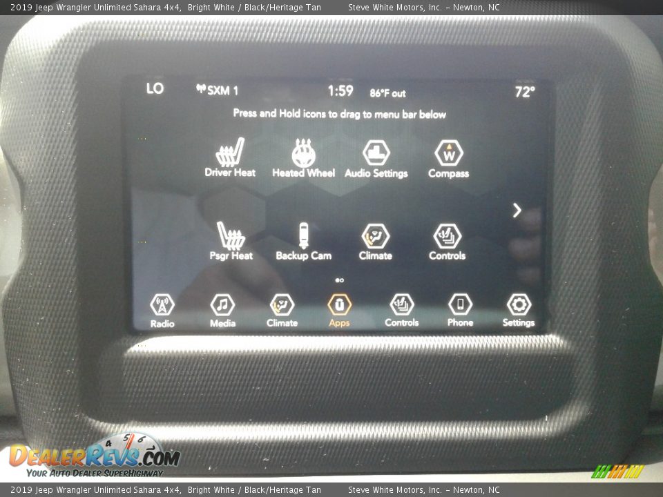 2019 Jeep Wrangler Unlimited Sahara 4x4 Bright White / Black/Heritage Tan Photo #24