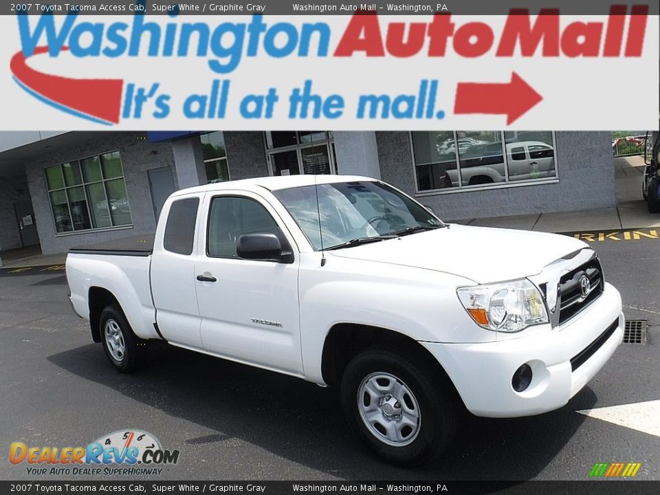2007 Toyota Tacoma Access Cab Super White / Graphite Gray Photo #1