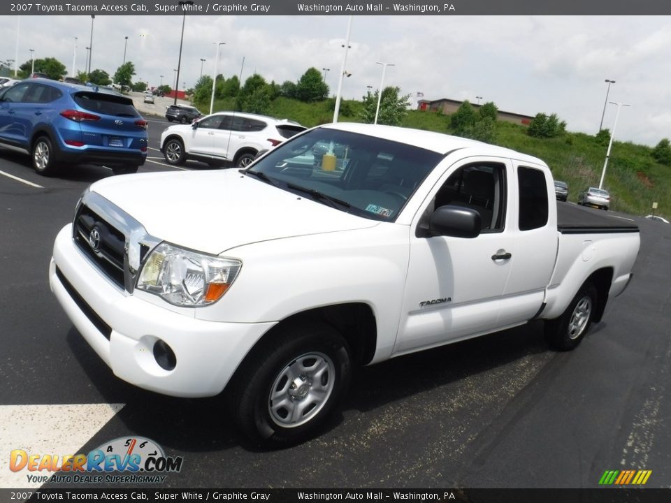 2007 Toyota Tacoma Access Cab Super White / Graphite Gray Photo #6