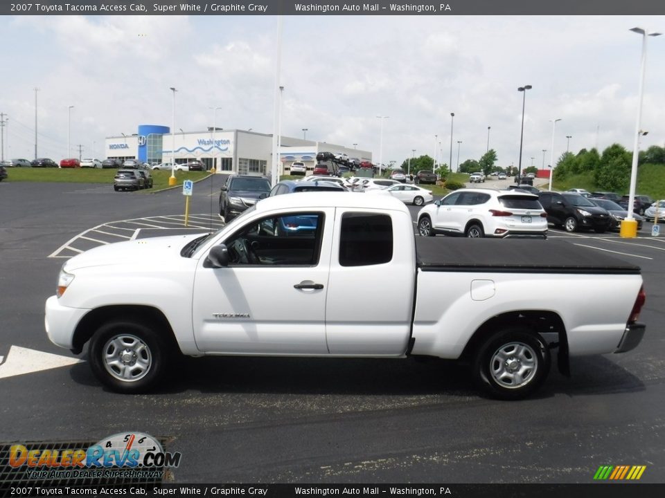 2007 Toyota Tacoma Access Cab Super White / Graphite Gray Photo #7
