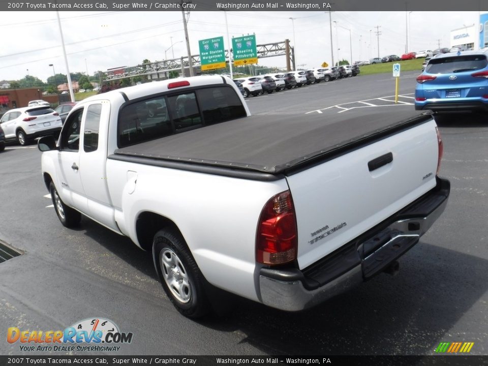2007 Toyota Tacoma Access Cab Super White / Graphite Gray Photo #8