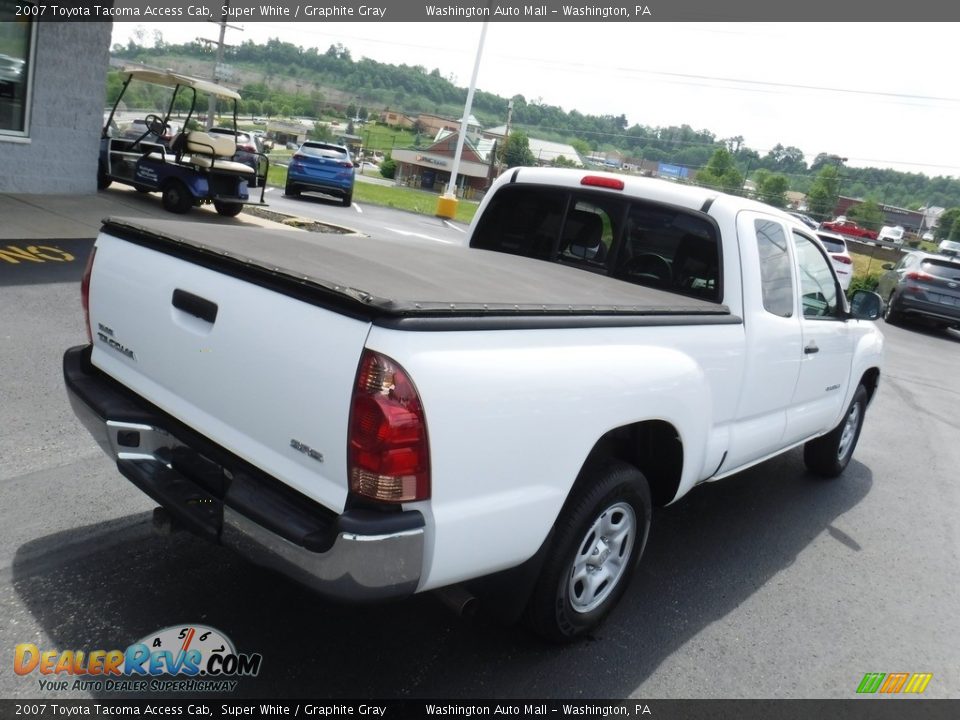 2007 Toyota Tacoma Access Cab Super White / Graphite Gray Photo #10