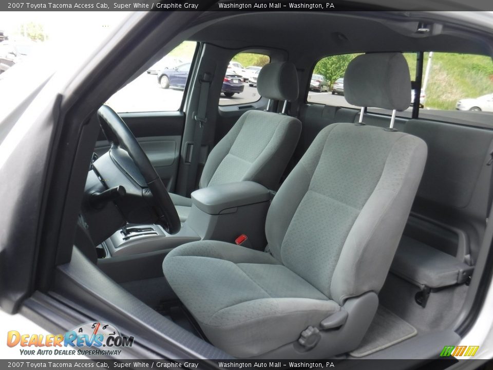 2007 Toyota Tacoma Access Cab Super White / Graphite Gray Photo #16