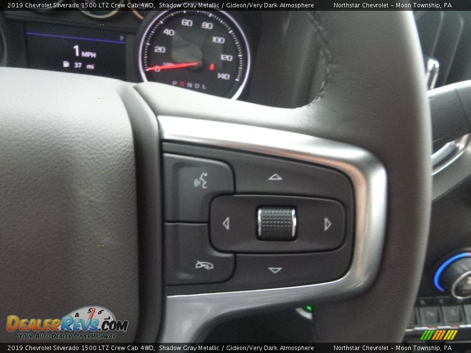 2019 Chevrolet Silverado 1500 LTZ Crew Cab 4WD Shadow Gray Metallic / Gideon/Very Dark Atmosphere Photo #19