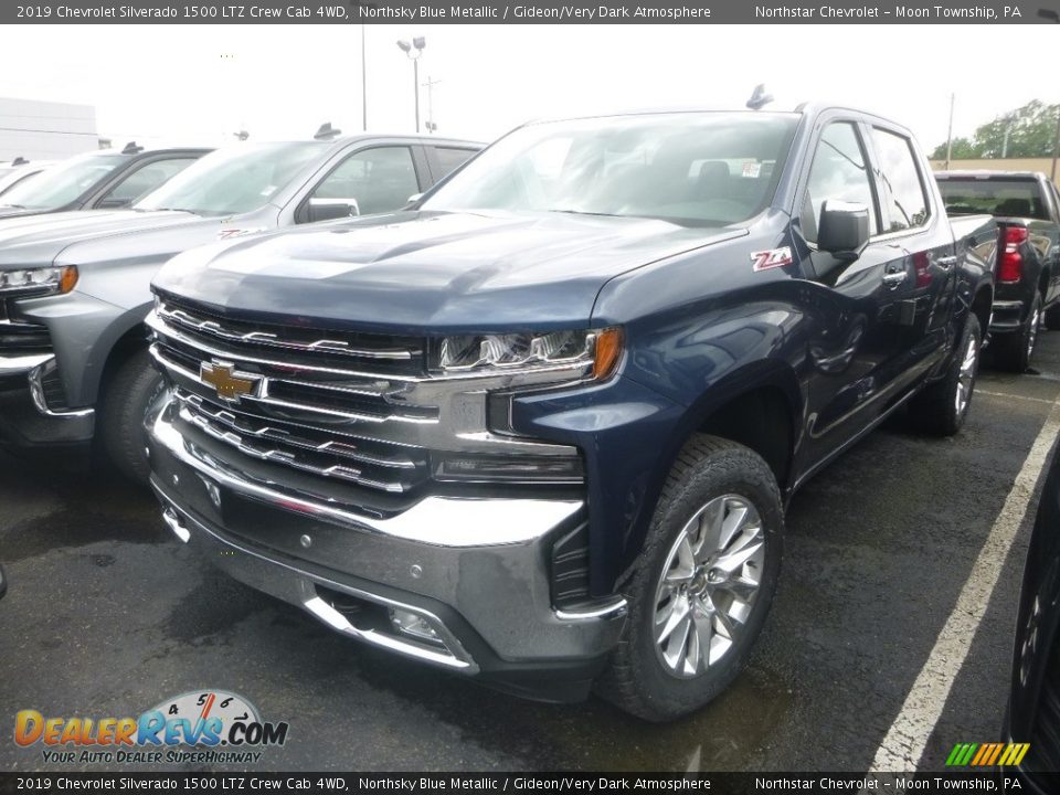 2019 Chevrolet Silverado 1500 LTZ Crew Cab 4WD Northsky Blue Metallic / Gideon/Very Dark Atmosphere Photo #1