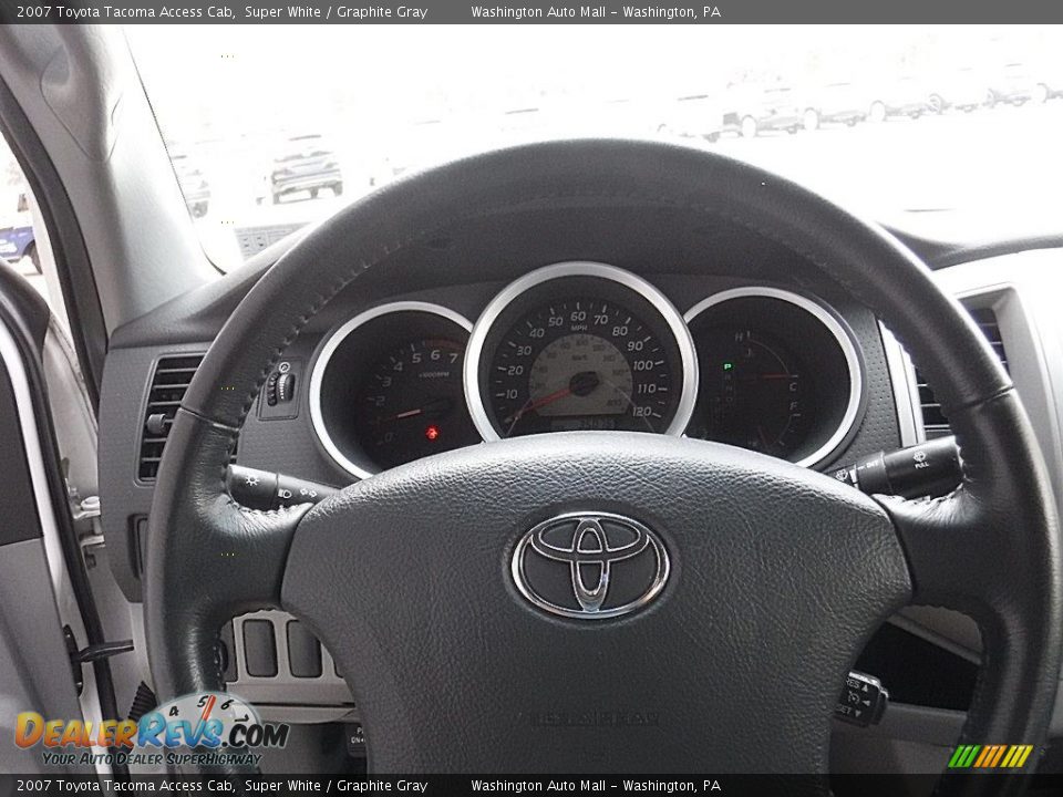 2007 Toyota Tacoma Access Cab Super White / Graphite Gray Photo #26