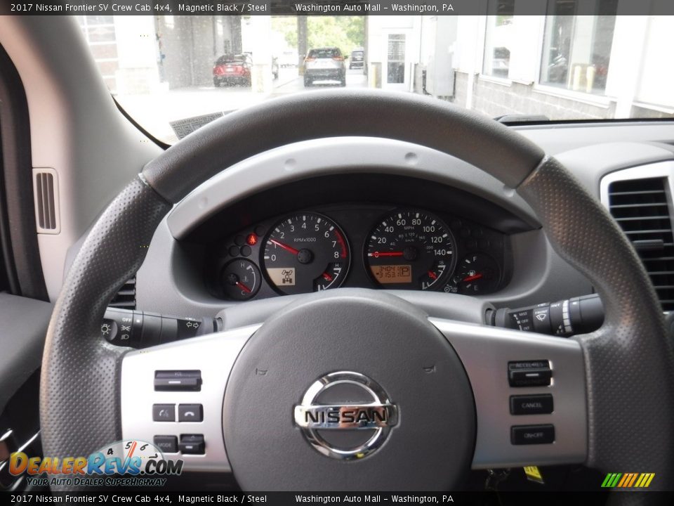 2017 Nissan Frontier SV Crew Cab 4x4 Magnetic Black / Steel Photo #19