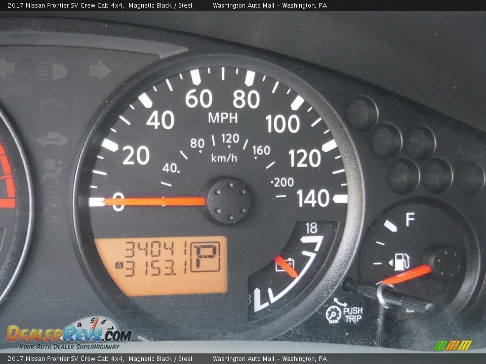 2017 Nissan Frontier SV Crew Cab 4x4 Magnetic Black / Steel Photo #25