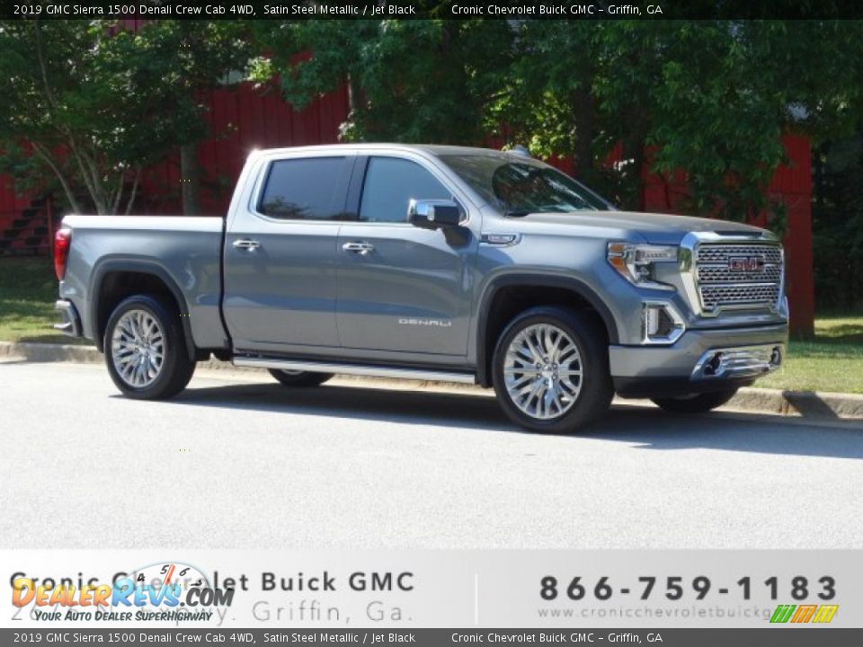 2019 GMC Sierra 1500 Denali Crew Cab 4WD Satin Steel Metallic / Jet Black Photo #1
