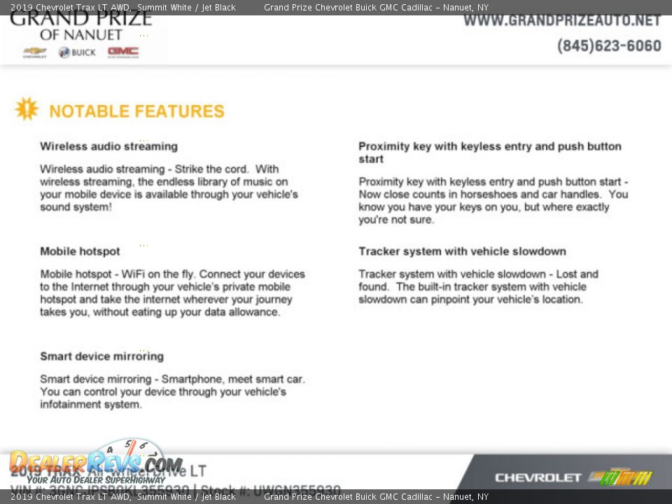 2019 Chevrolet Trax LT AWD Summit White / Jet Black Photo #7