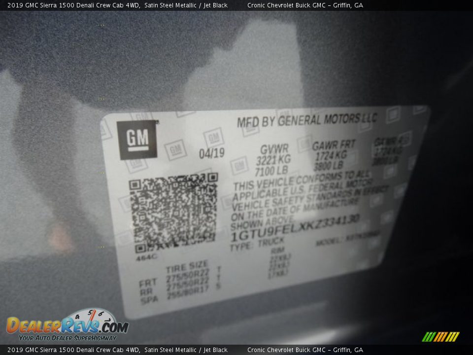 2019 GMC Sierra 1500 Denali Crew Cab 4WD Satin Steel Metallic / Jet Black Photo #32
